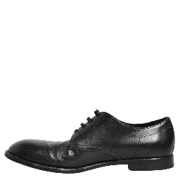 Black Leather Derby Dress Men Formal Shoes