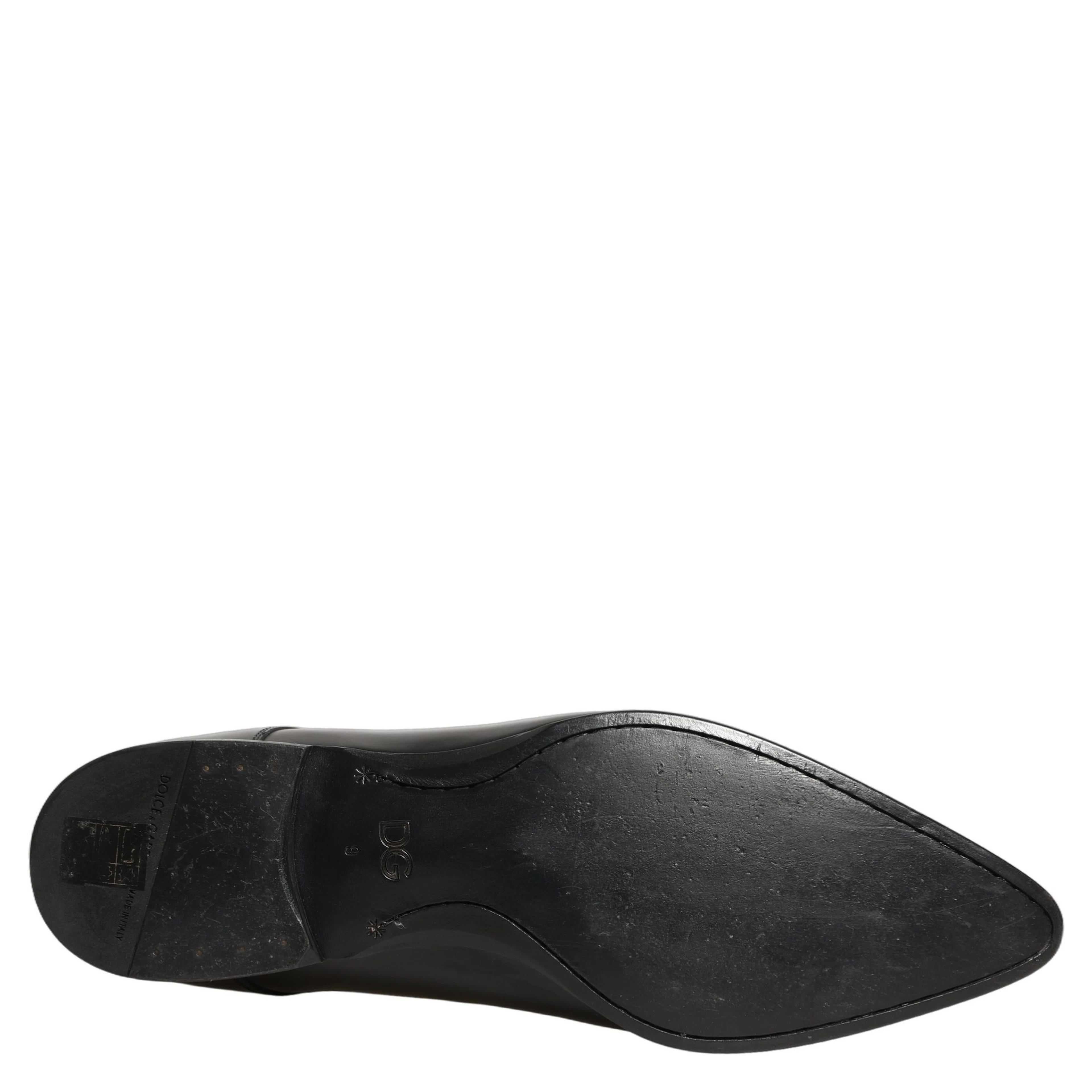 Black Leather Derby Dress Men Formal Shoes