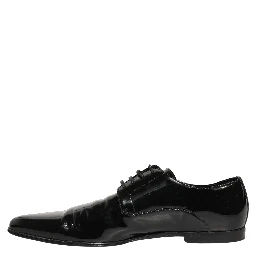 Black Leather Derby Dress Men Formal Shoes
