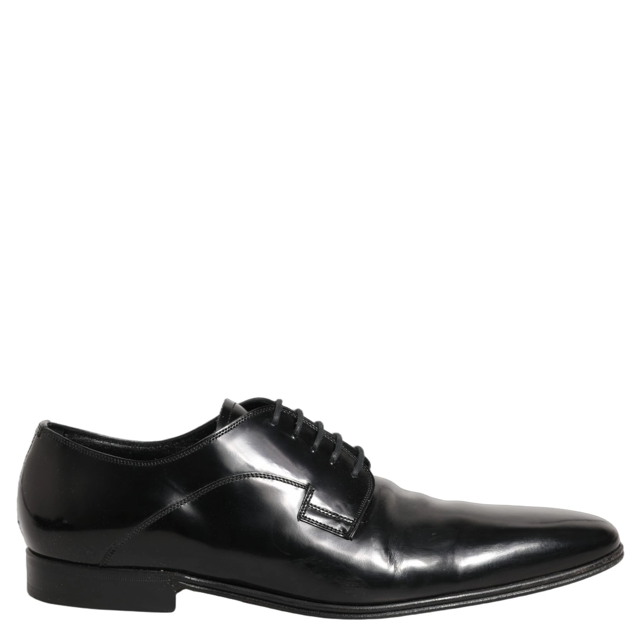 Black Leather Men Derby Dress Formal Shoes