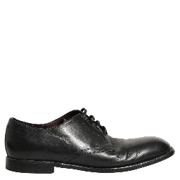 Black Leather Derby Dress Men Formal Shoes