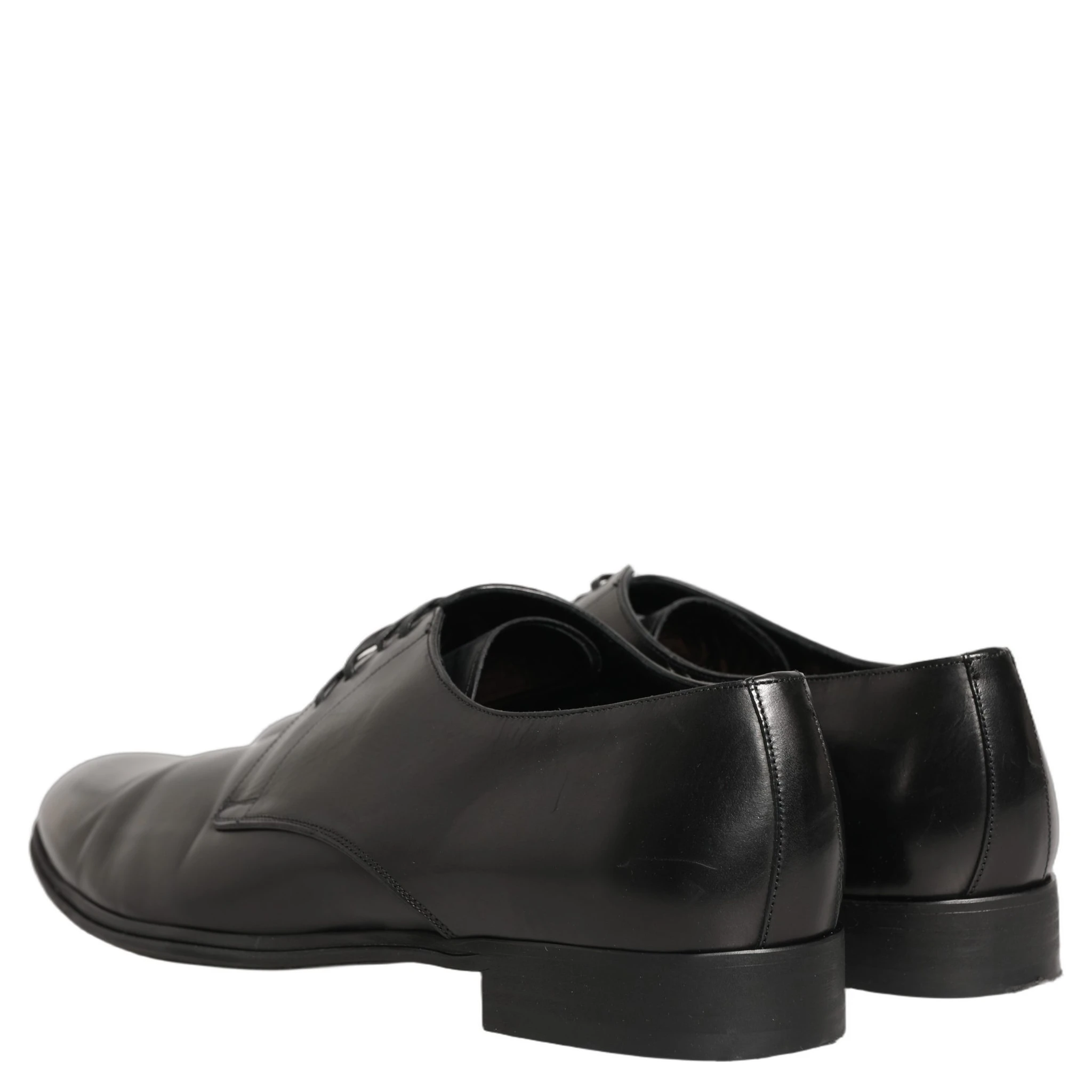 Black Leather Men Derby Dress Formal Shoes