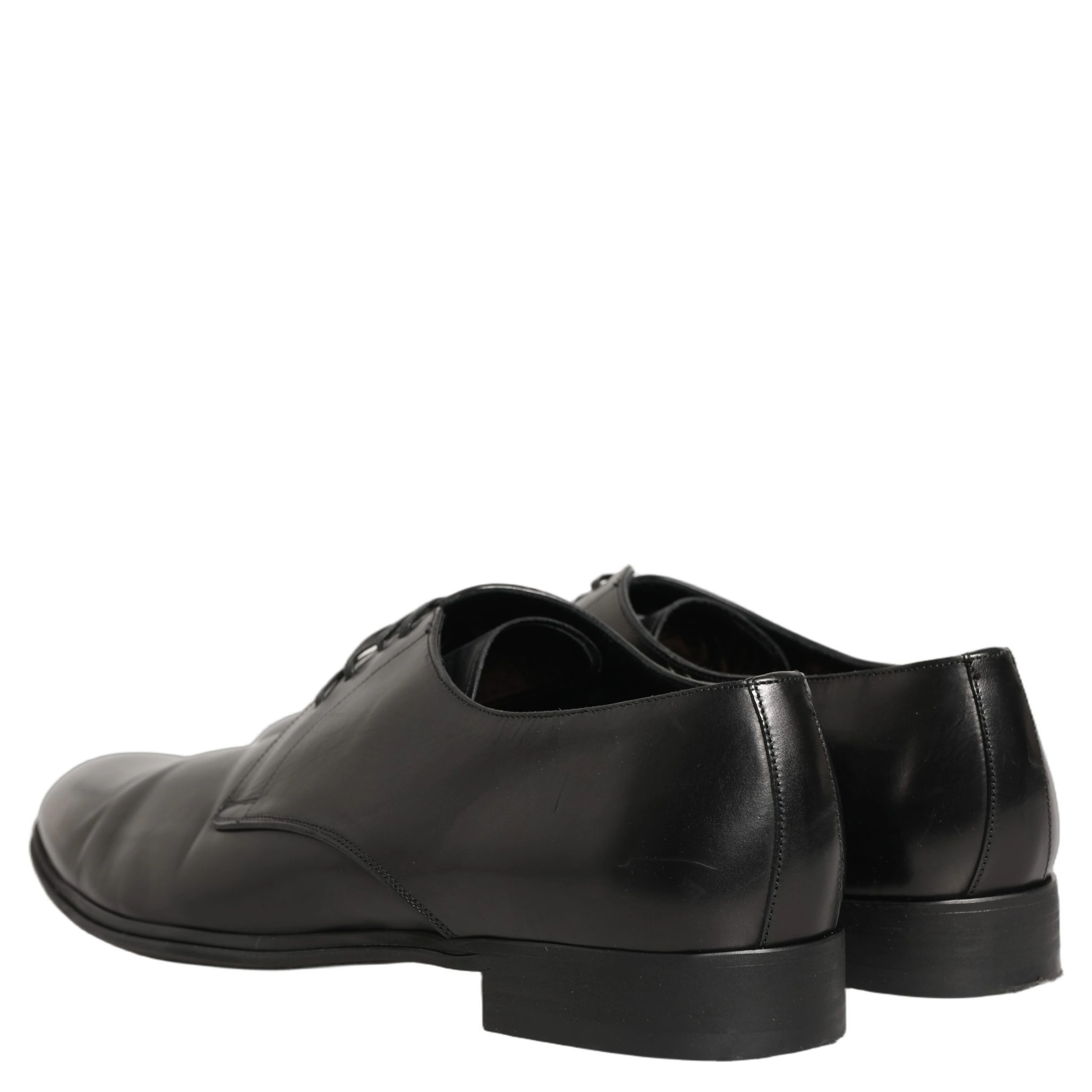 Black Leather Men Derby Dress Formal Shoes