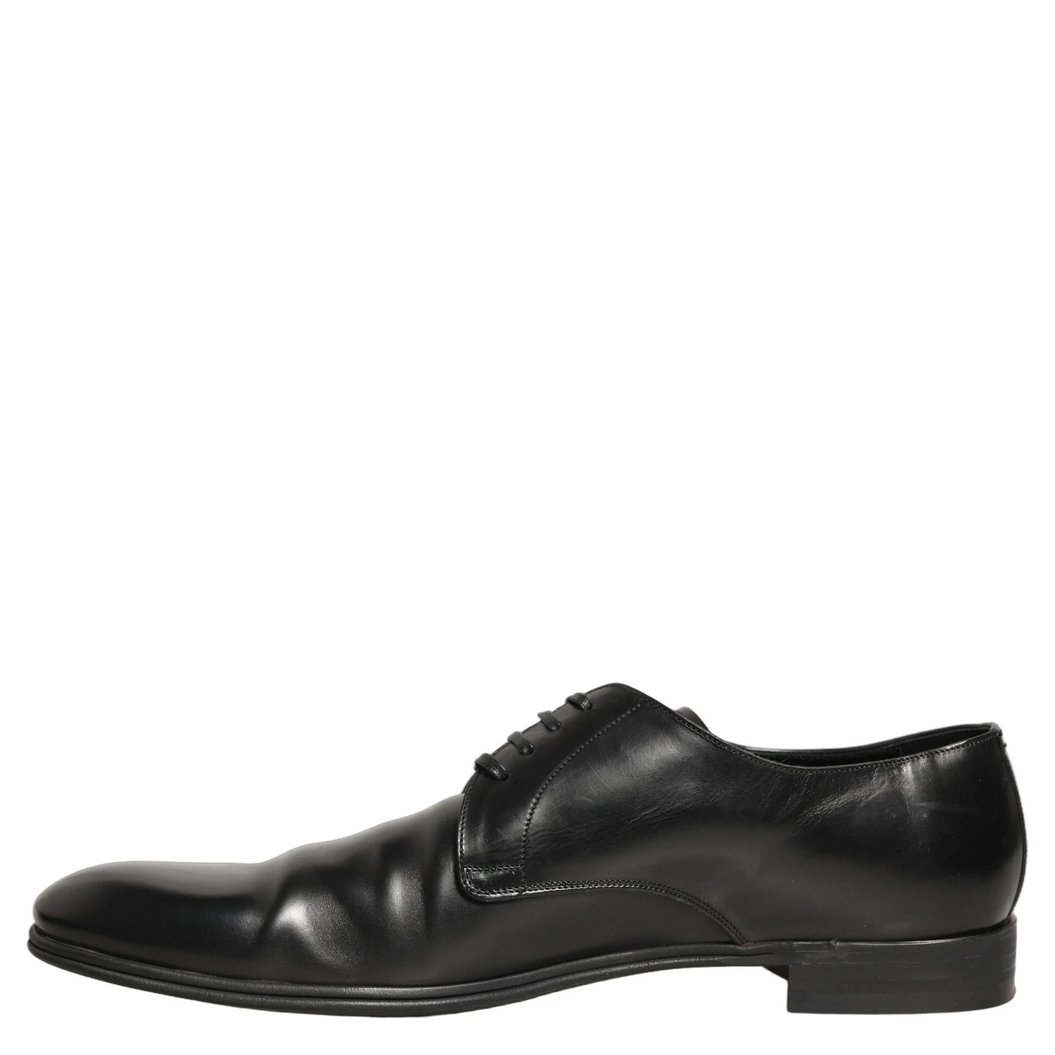 Black Leather Men Derby Dress Formal Shoes