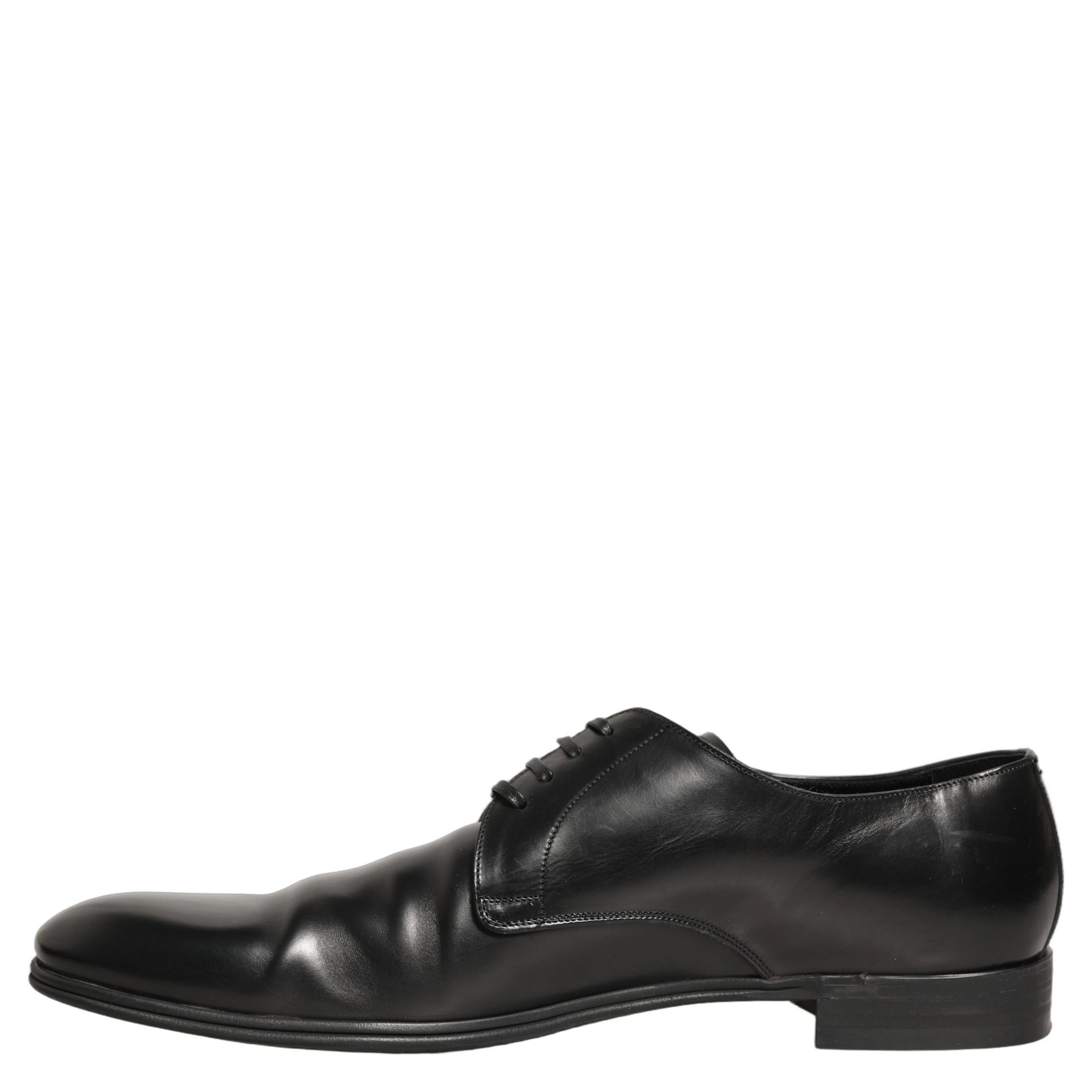 Black Leather Men Derby Dress Formal Shoes