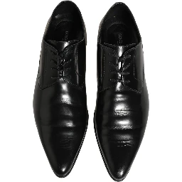 Black Leather Derby Dress Men Formal Shoes
