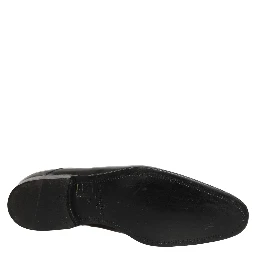 Black Leather Men Derby Dress Formal Shoes