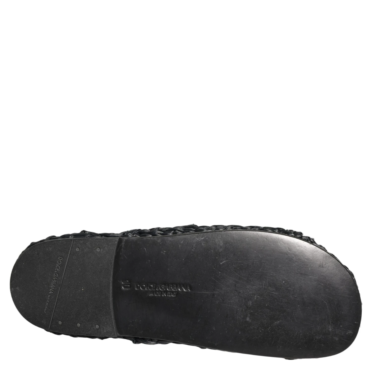 Black Straw Raffia Slides Sandals Flats Shoes