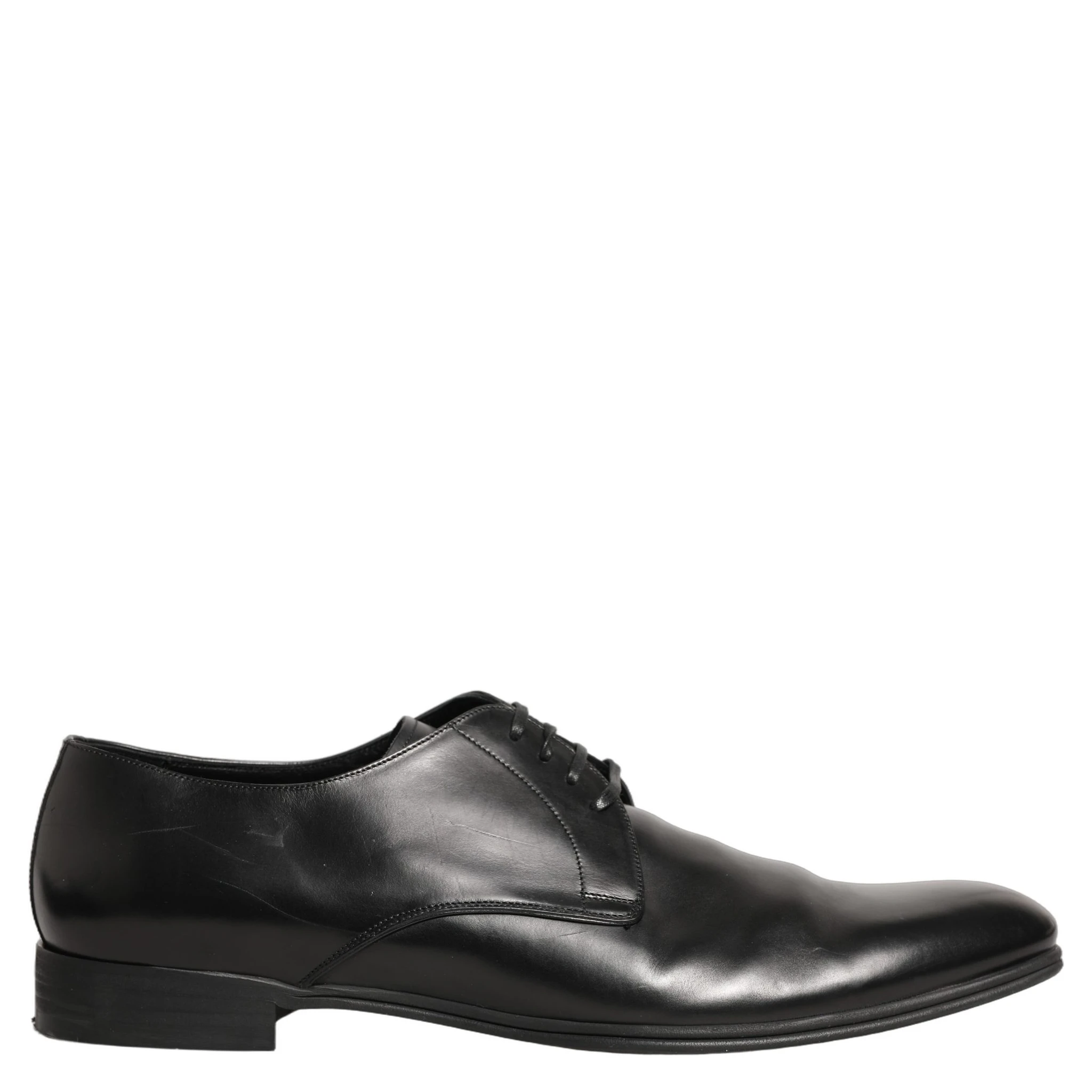 Black Leather Men Derby Dress Formal Shoes