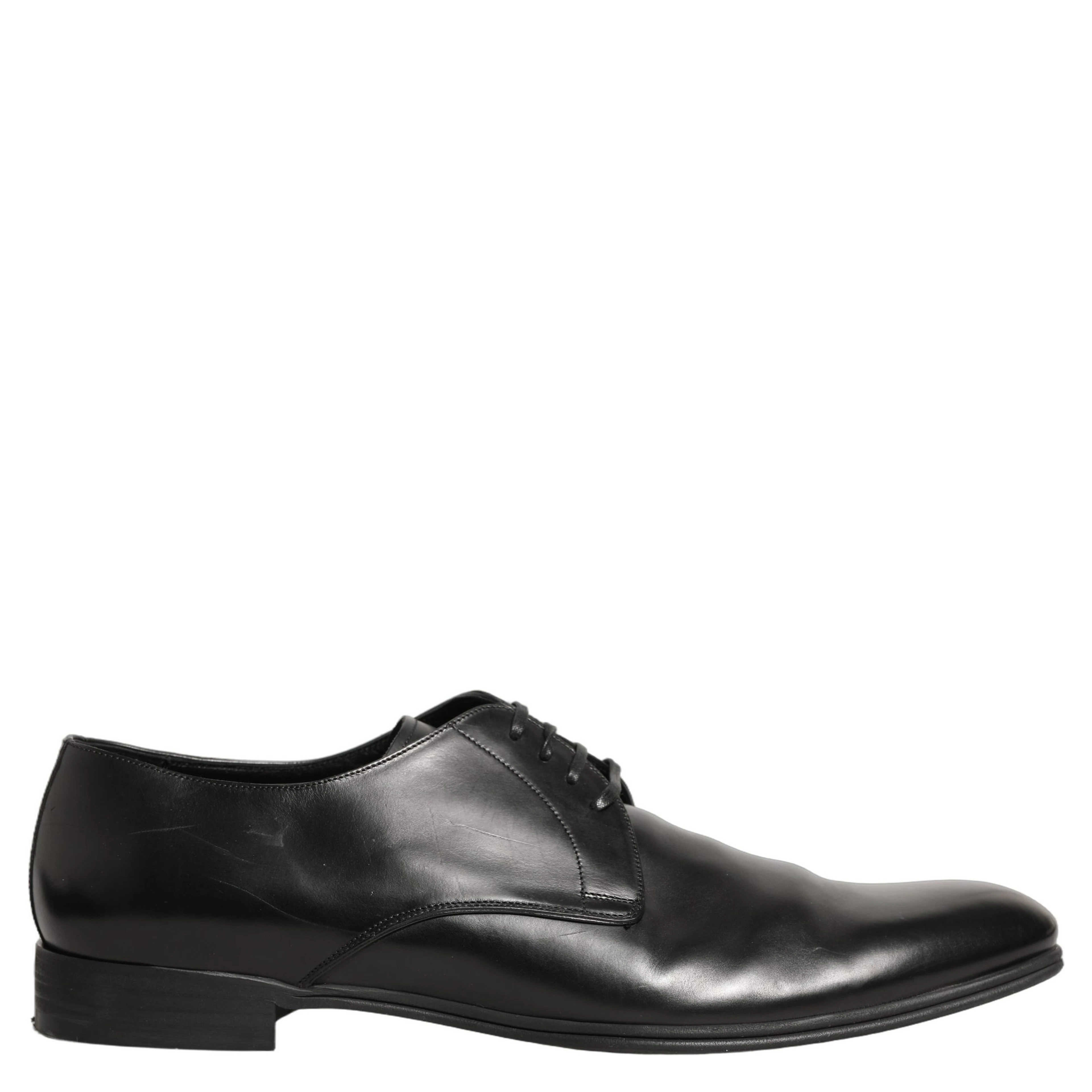 Black Leather Men Derby Dress Formal Shoes