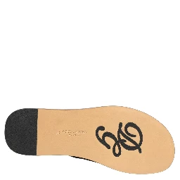 Brown Leather Slides Sandals Flats Men Shoes