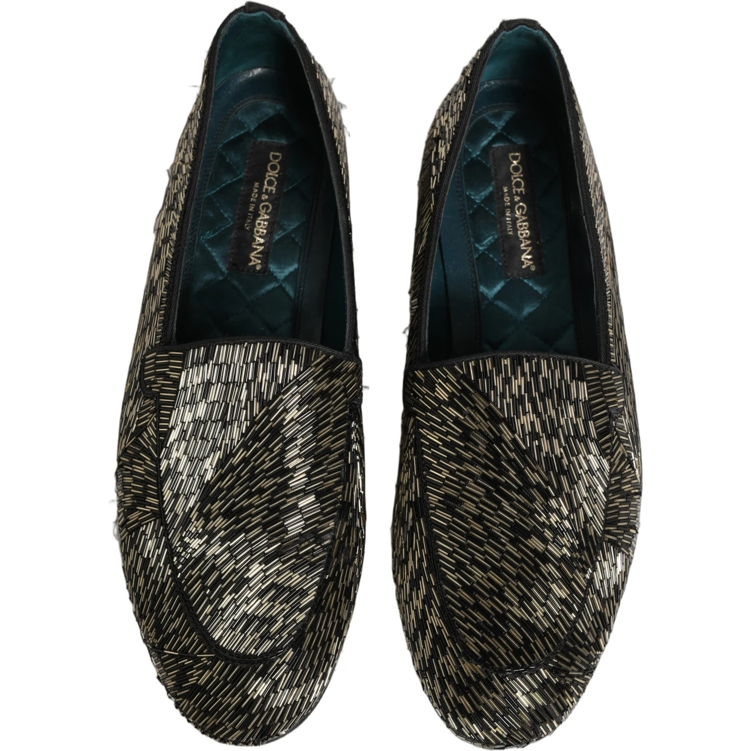 Black Silver Embellished Dress Loafers Shoes