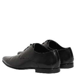 Black Leather Derby Dress Men Formal Shoes