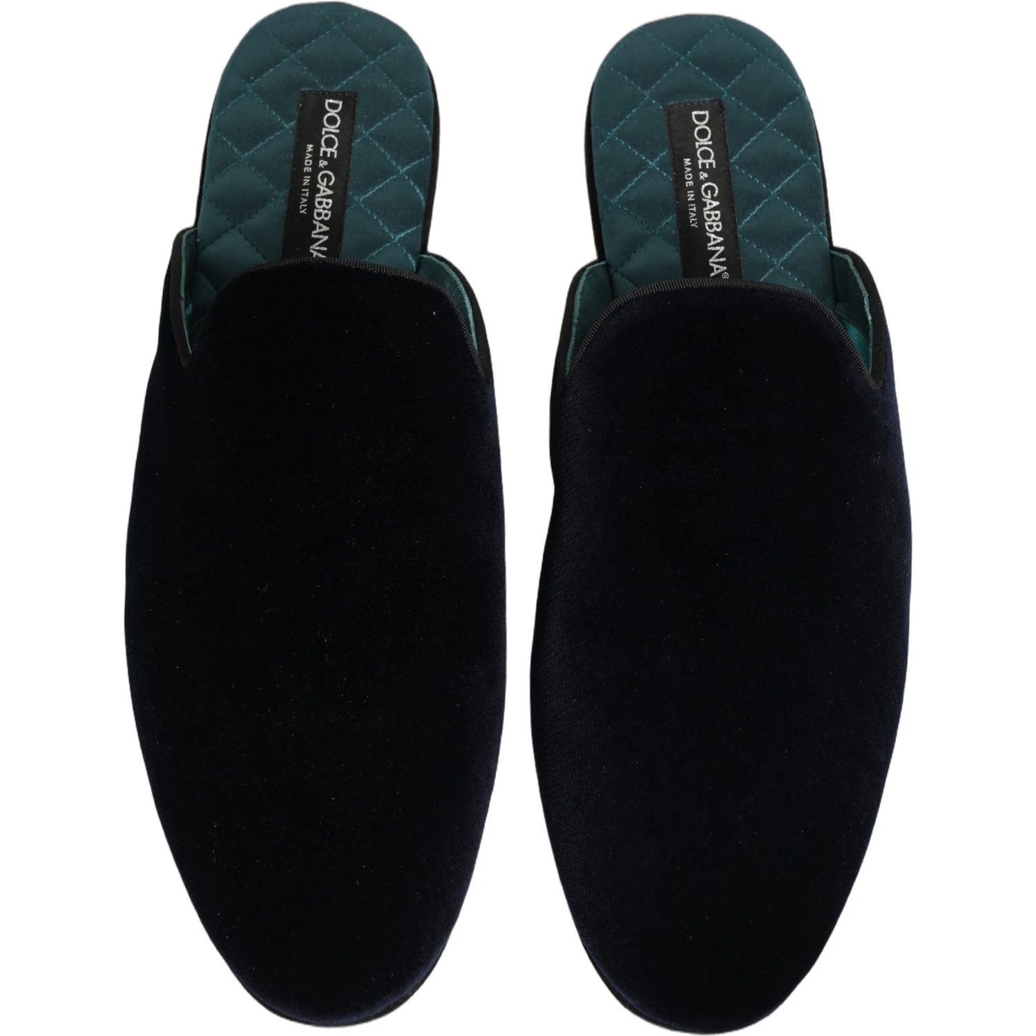 Dark Blue Suede Slides Flat Slipper Men Shoes