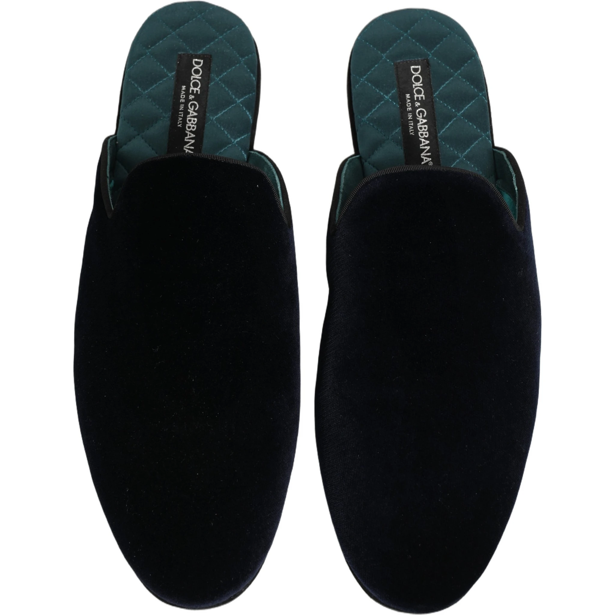 Dark Blue Suede Slides Flat Slipper Men Shoes