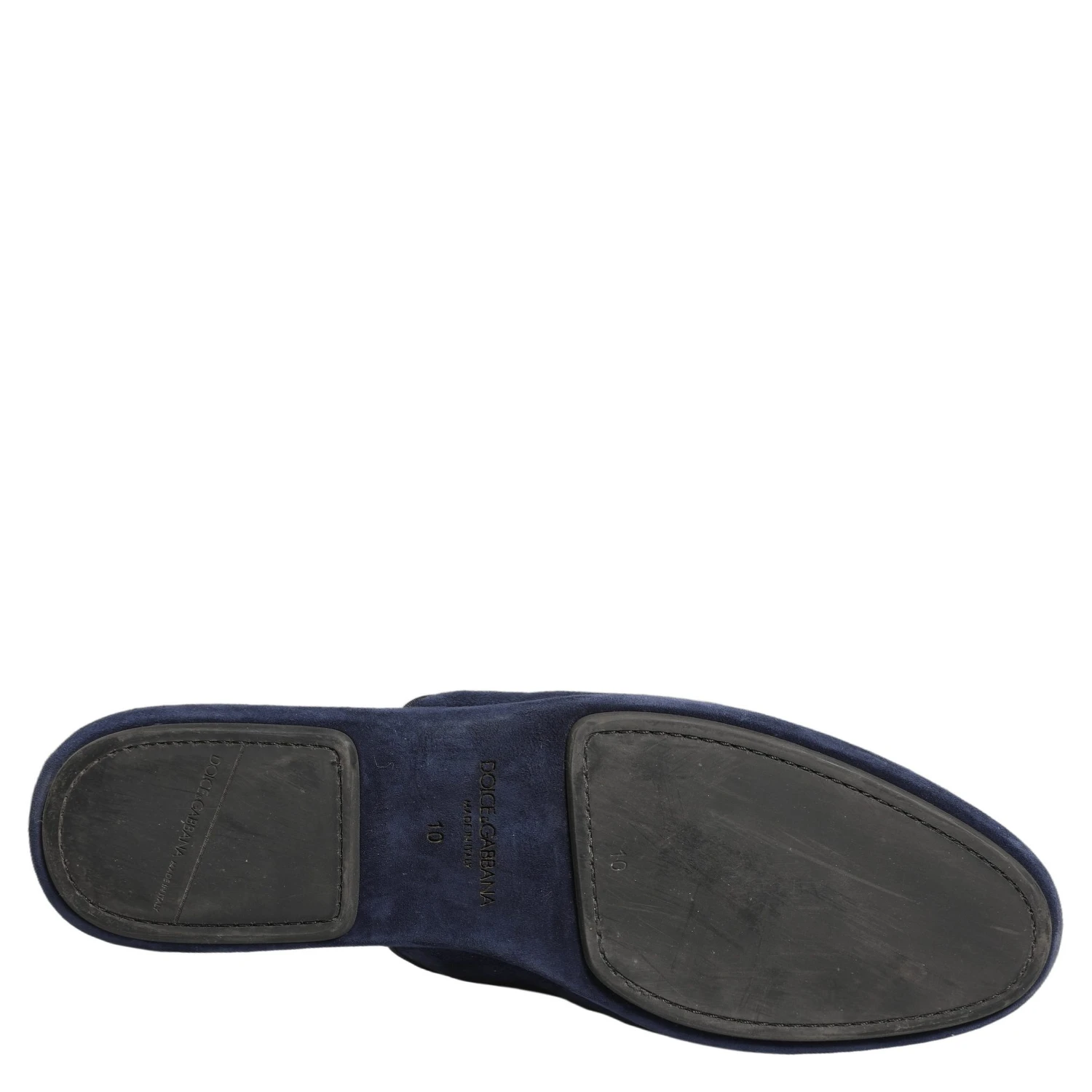 Blue Suede Slides Flat Slipper Men Shoes