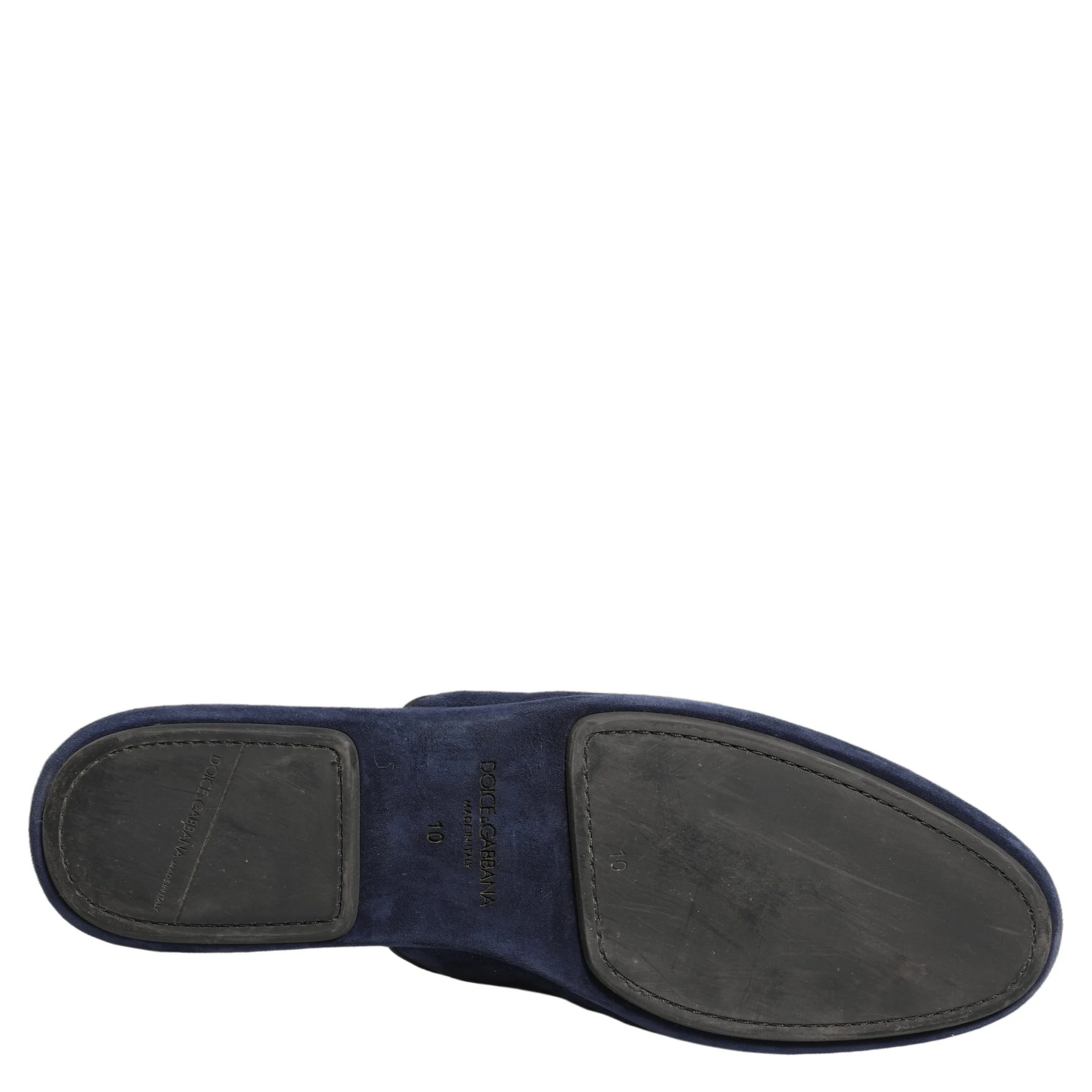 Blue Suede Slides Flat Slipper Men Shoes