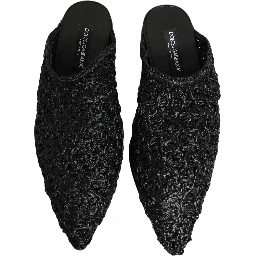 Black Mules Slides Slippers Men Flats Shoes