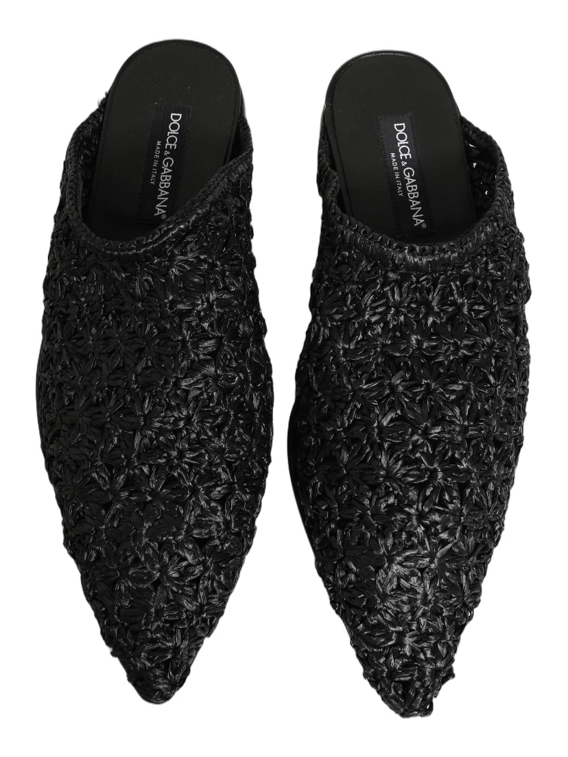Black Mules Slides Slippers Men Flats Shoes