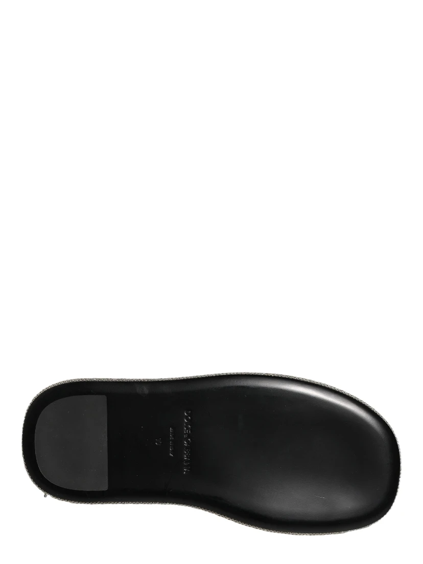 Black Crystal Embellished Platform Men Slides Shoes