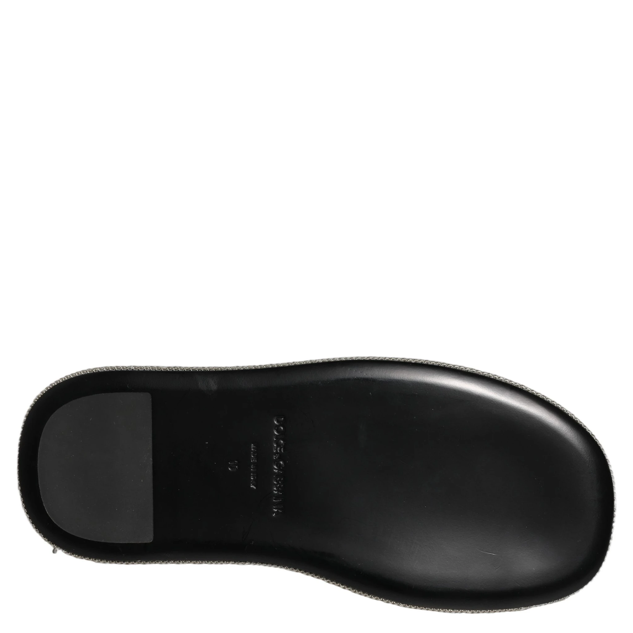 Black Crystal Embellished Platform Men Slides Shoes