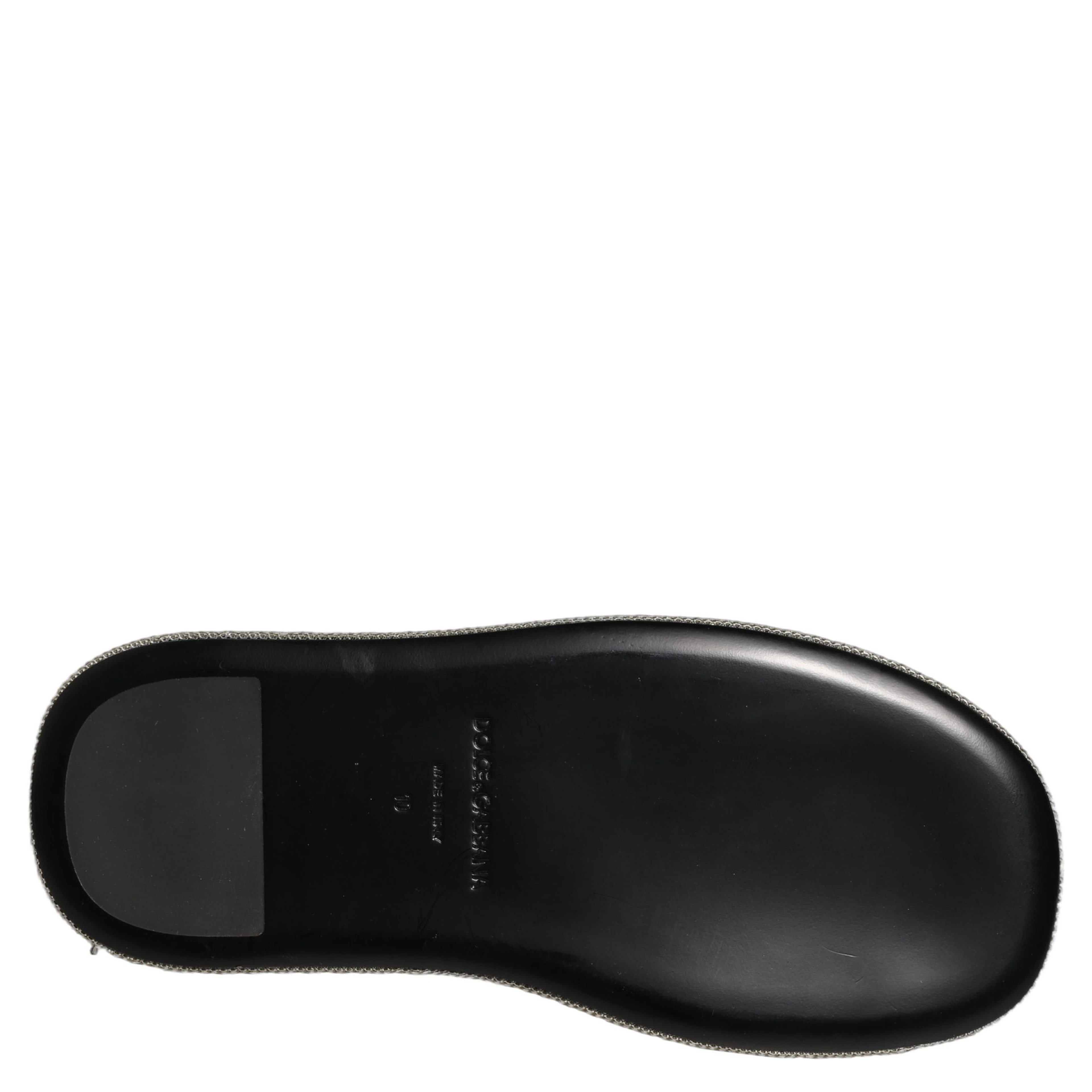 Black Crystal Embellished Platform Men Slides Shoes
