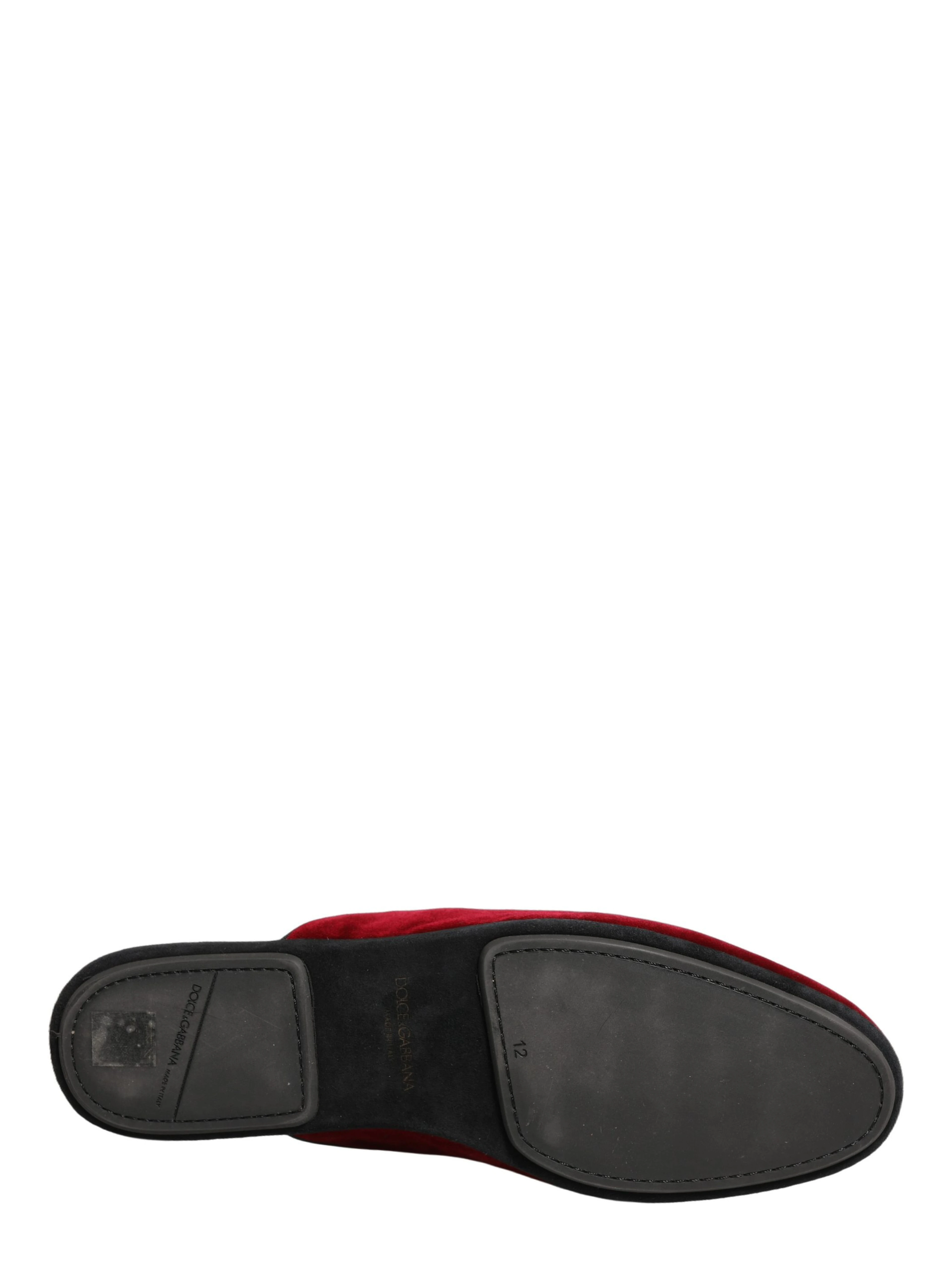 Red Suede Slides Flat Slipper Men Shoes