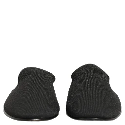 Black Suede Slides Flat Slipper Men Shoes