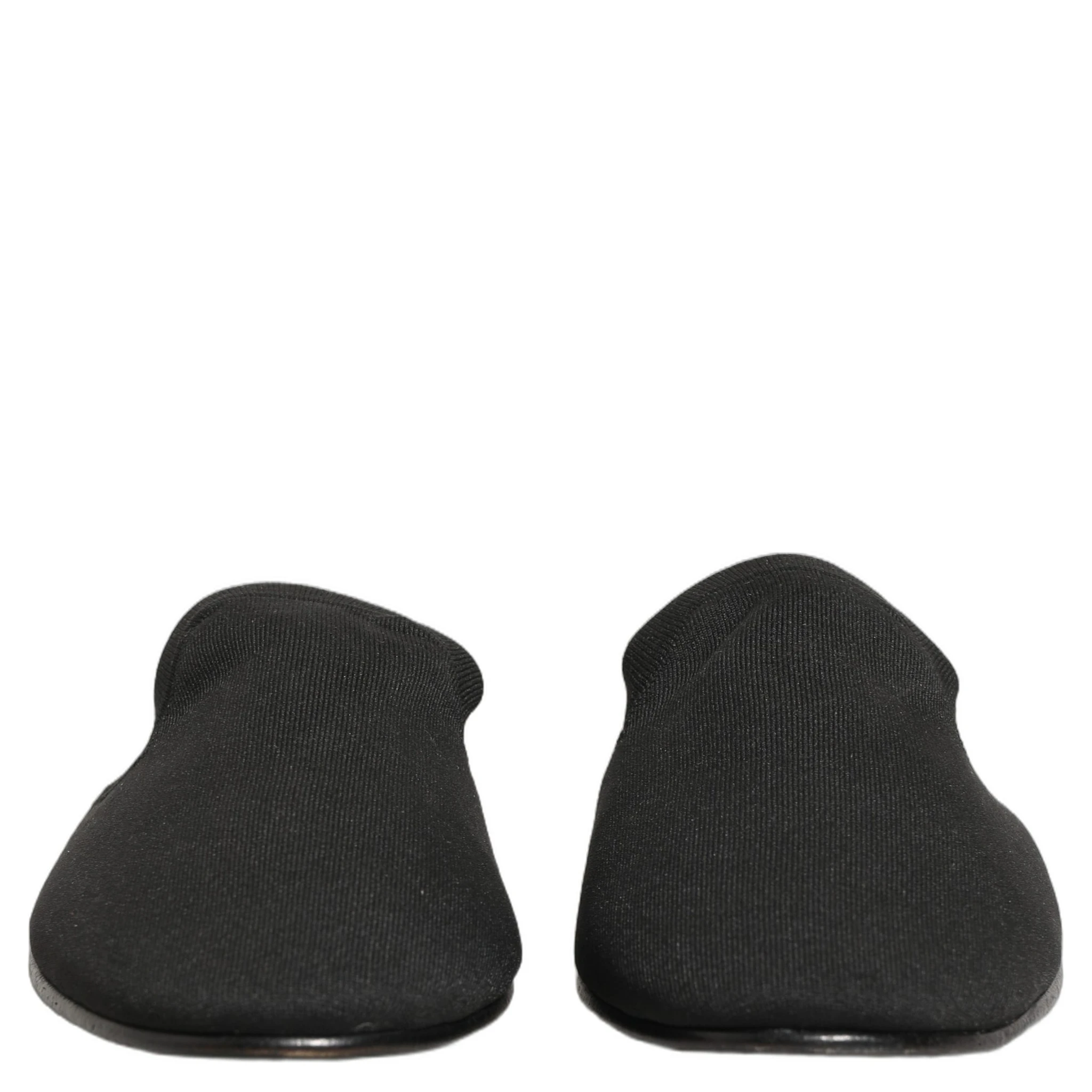 Black Suede Slides Flat Slipper Men Shoes