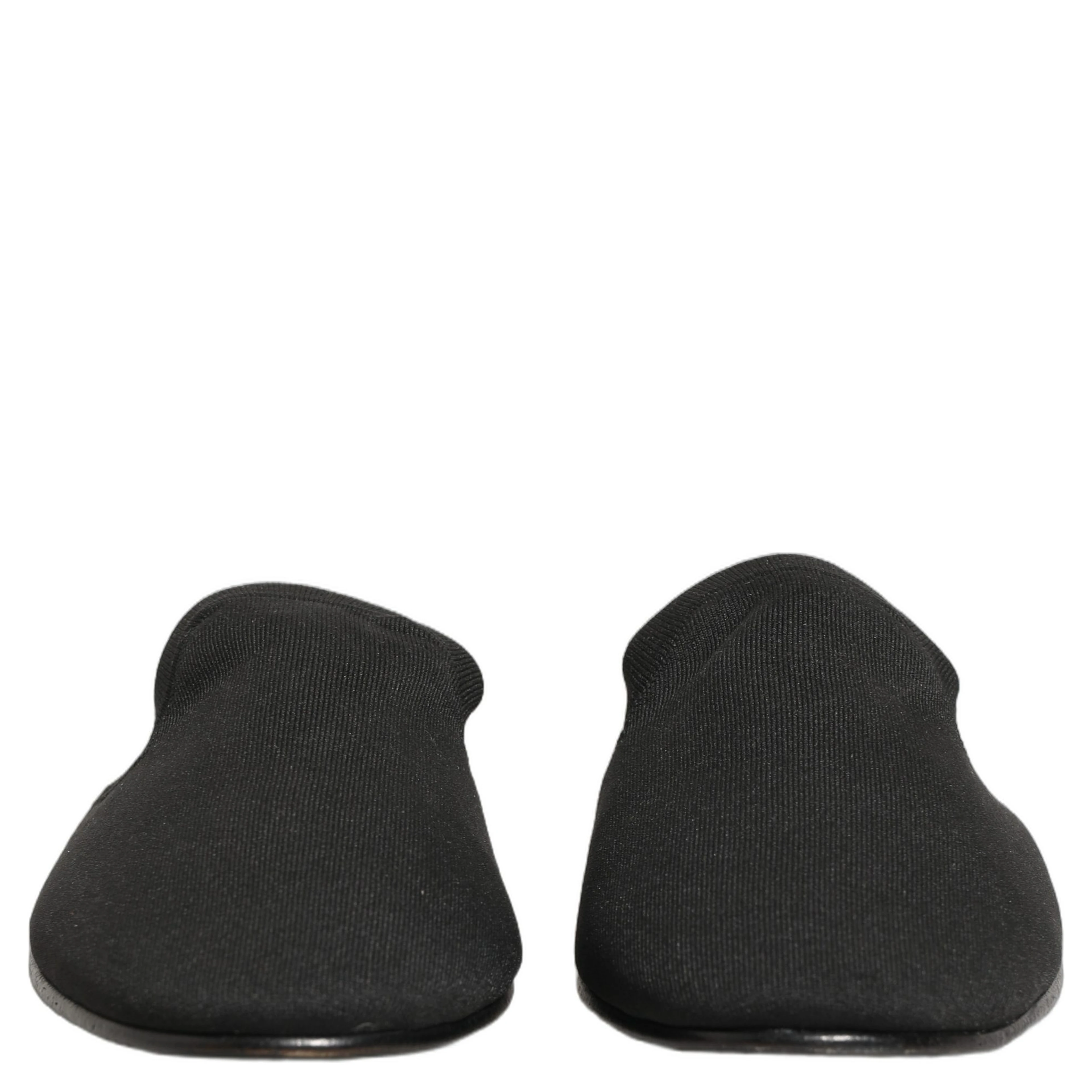 Black Suede Slides Flat Slipper Men Shoes