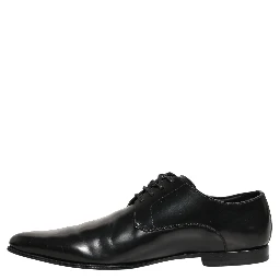 Black Leather Derby Dress Men Formal Shoes
