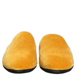 Yellow Suede Slides Flat Slipper Men Shoes