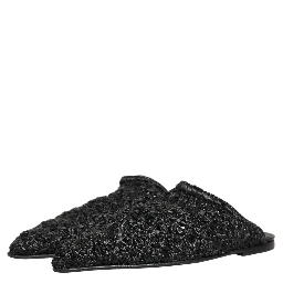 Black Mules Slides Slippers Men Flats Shoes