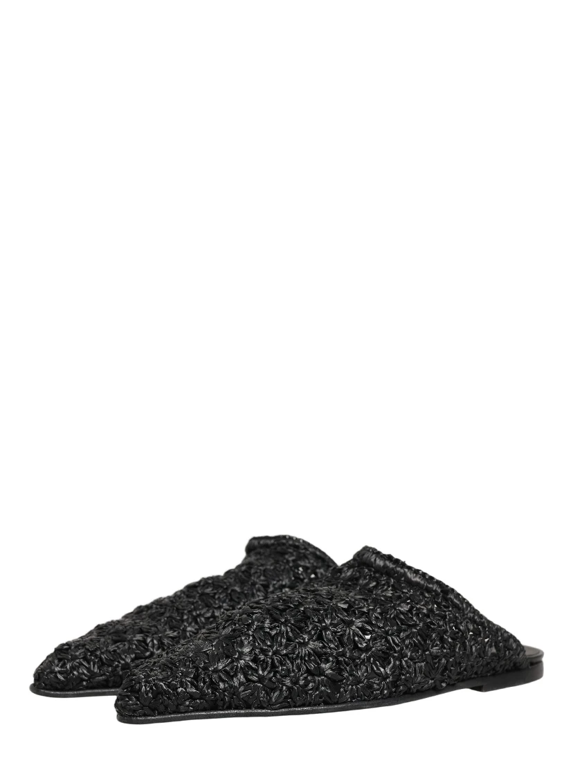 Black Mules Slides Slippers Men Flats Shoes