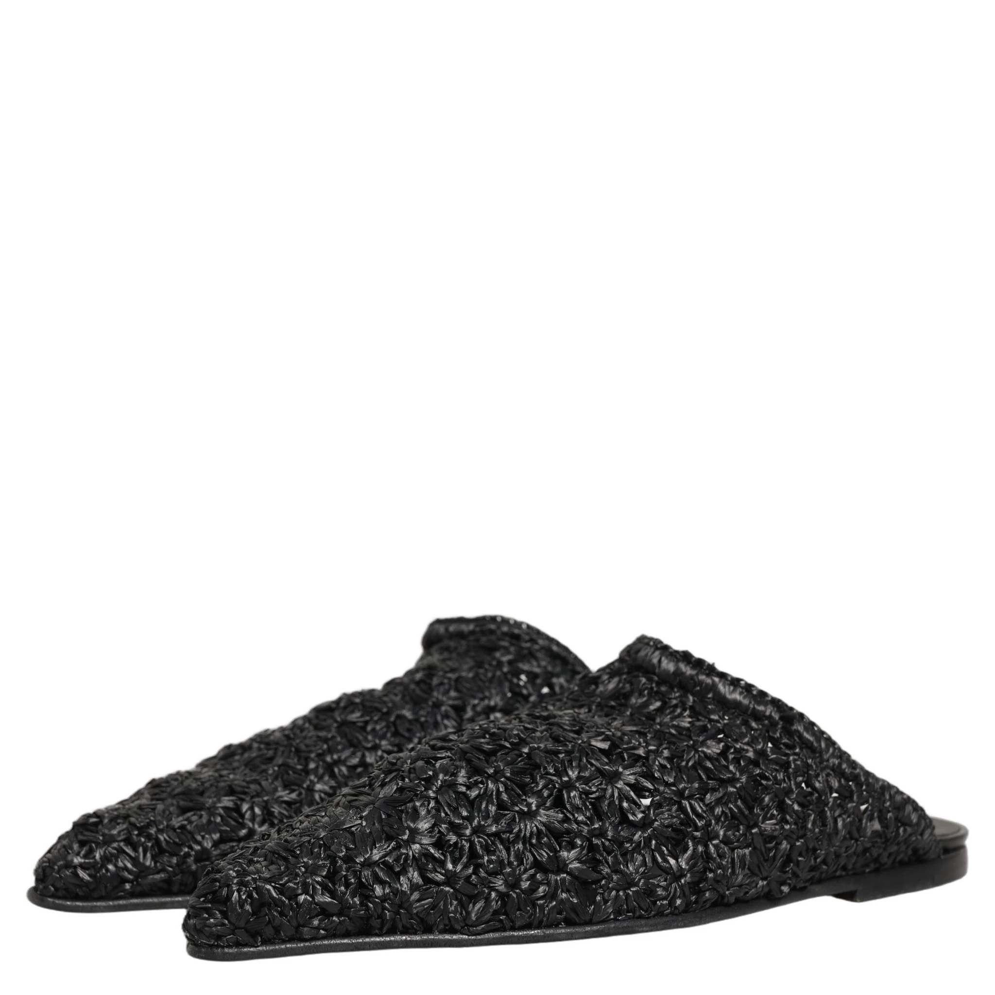 Black Mules Slides Slippers Men Flats Shoes