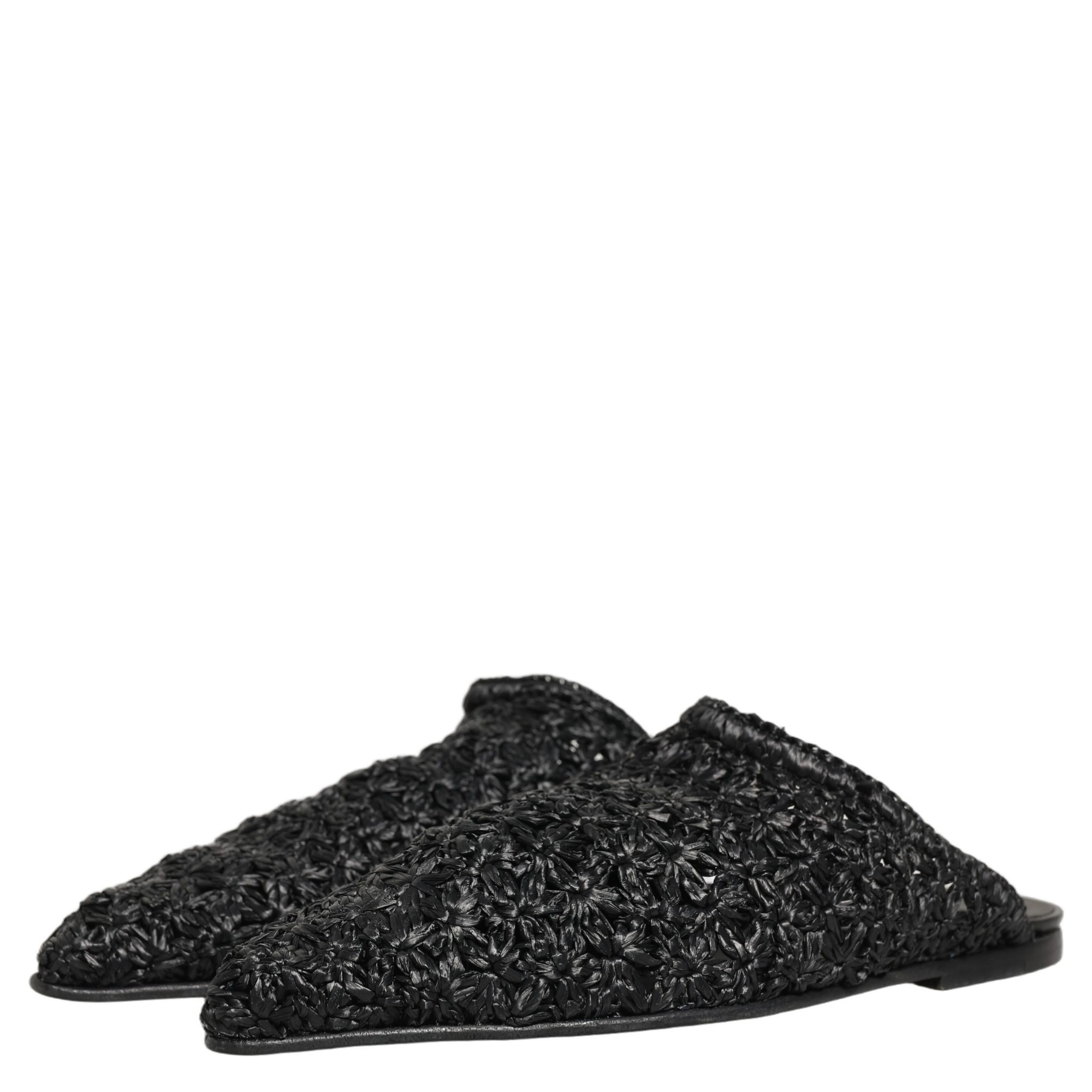 Black Mules Slides Slippers Men Flats Shoes