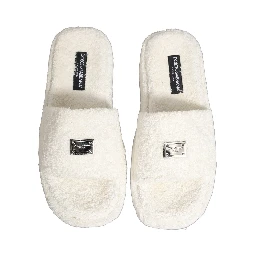 White Faux Fur Flats Men Slides Sandals Shoes