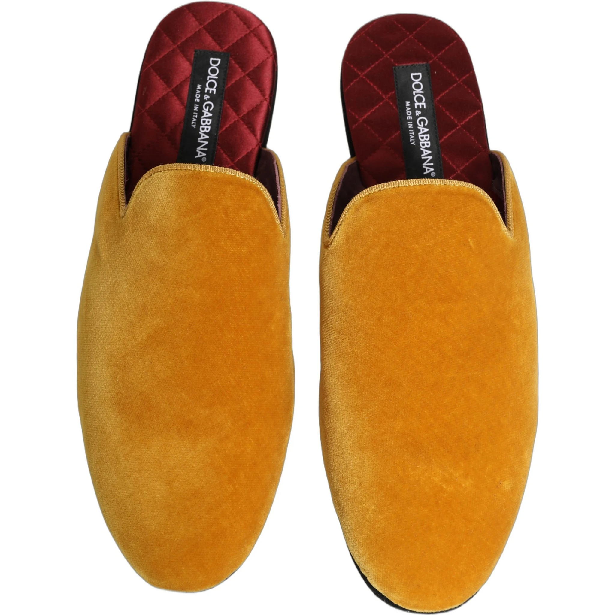 Yellow Suede Slides Flat Slipper Men Shoes