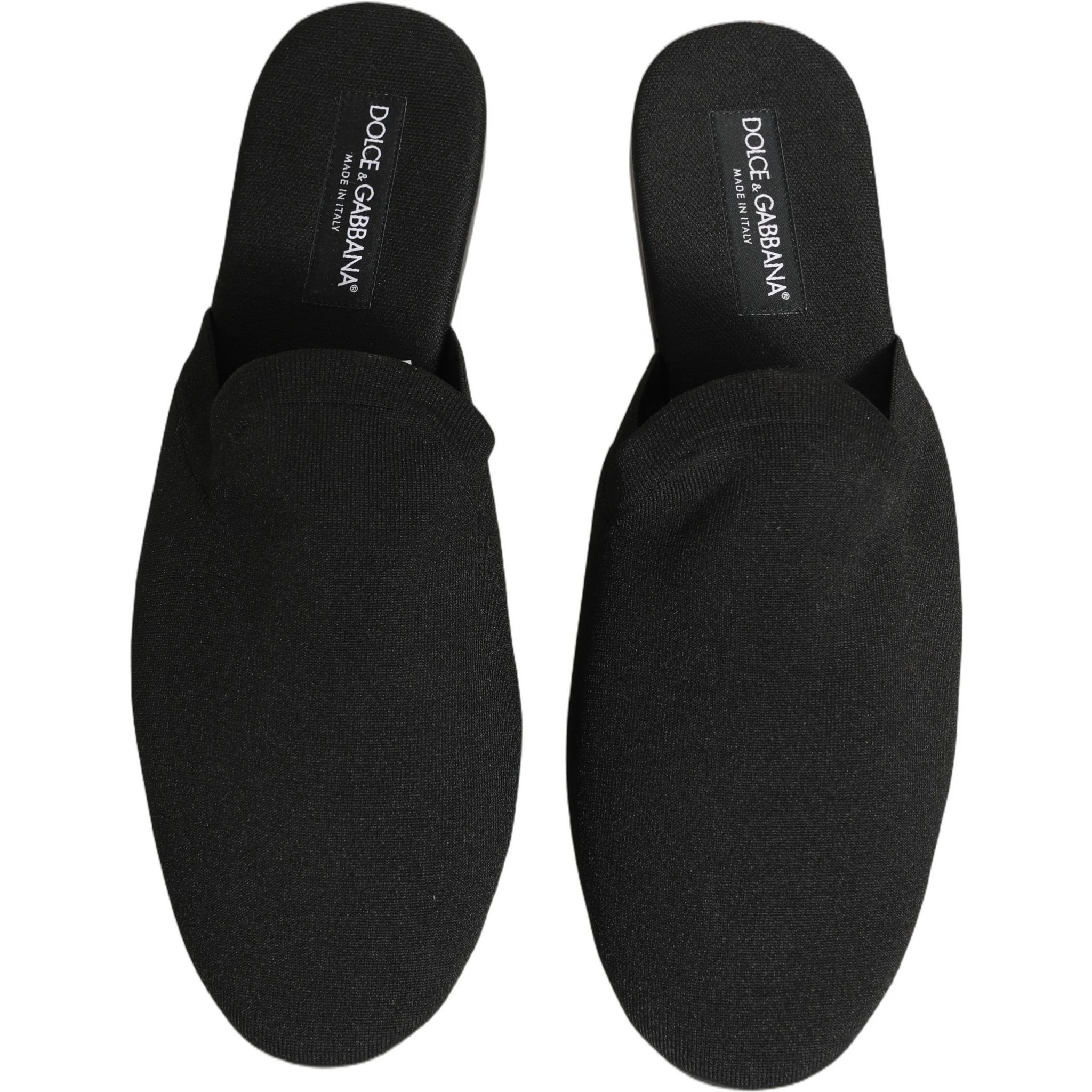 Black Suede Slides Flat Slipper Men Shoes