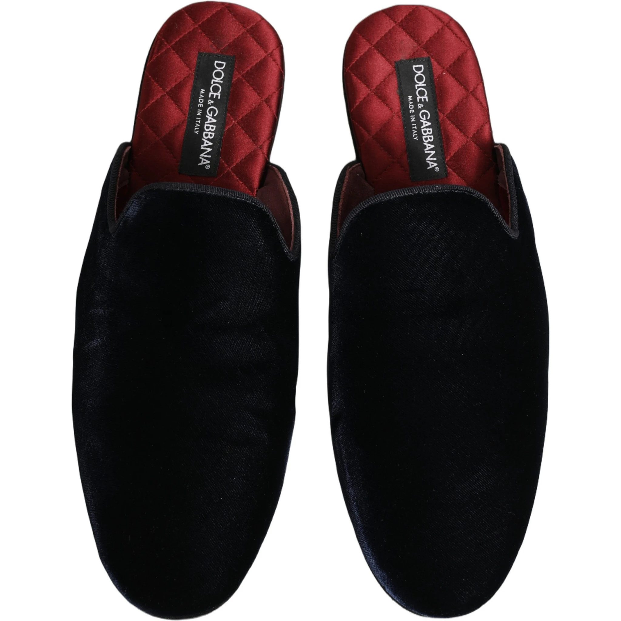 Dark Blue Suede Slides Flat Slipper Men Shoes