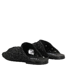 Black Mules Slides Slippers Men Flats Shoes