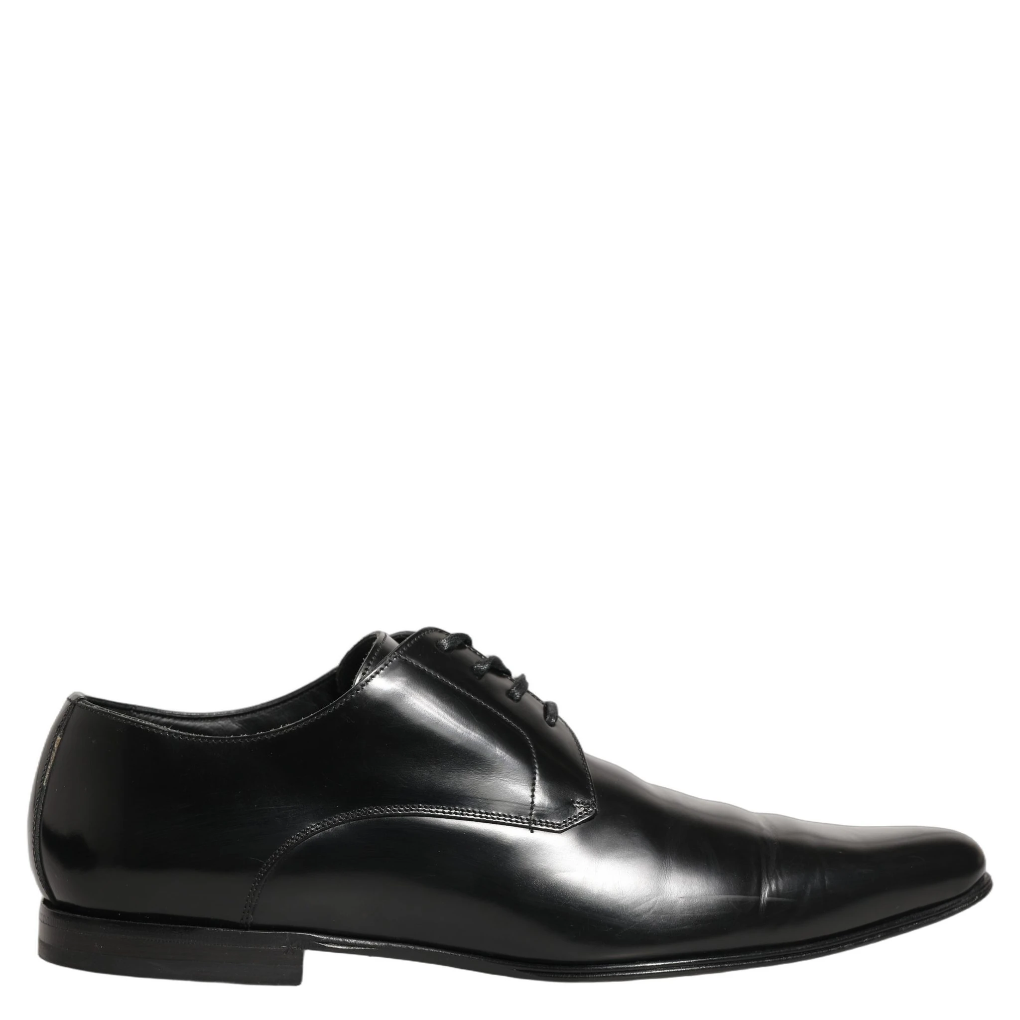 Black Leather Derby Dress Men Formal Shoes
