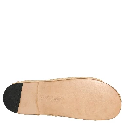 Beige Straw Raffia Slides Sandals Flats Shoes