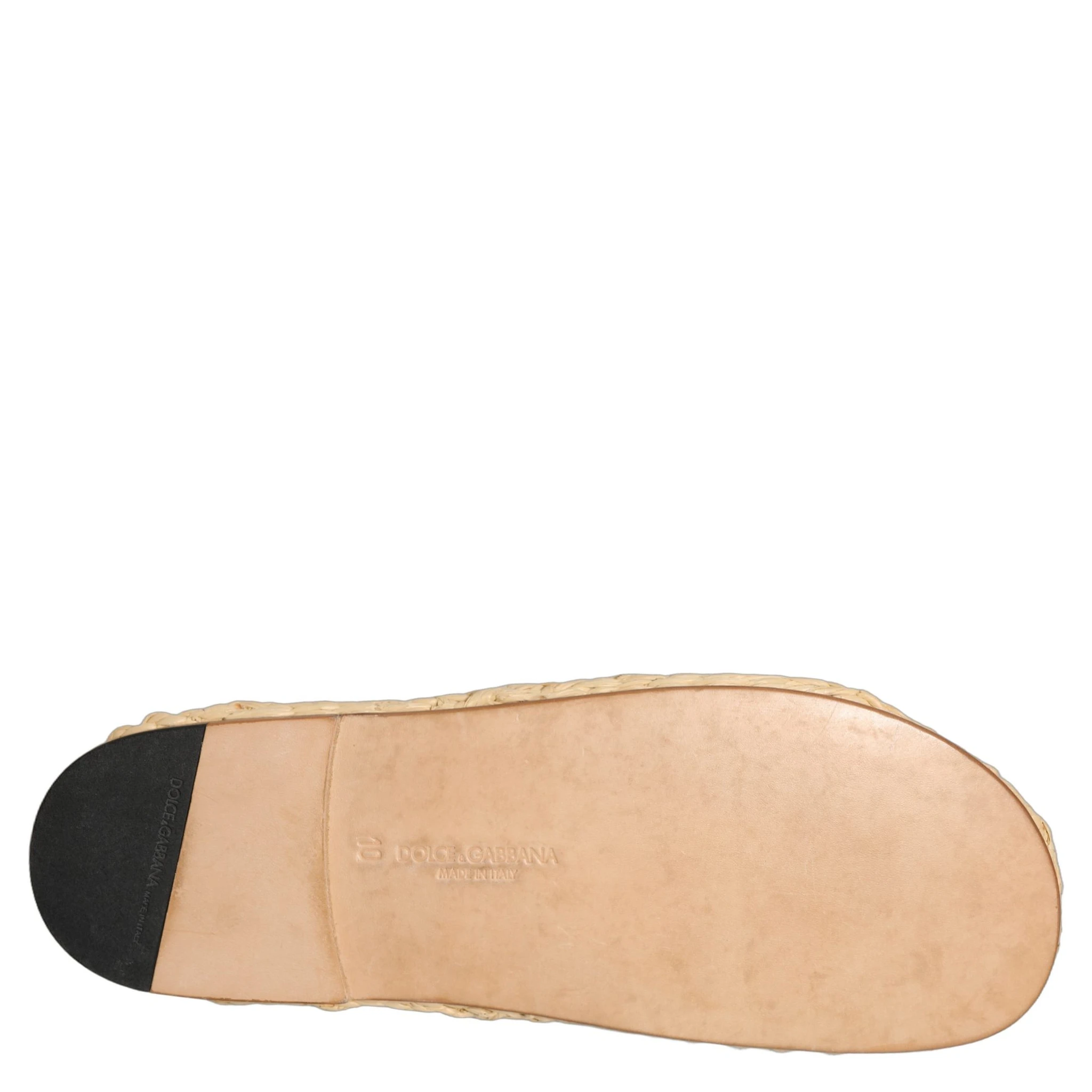 Beige Straw Raffia Slides Sandals Flats Shoes