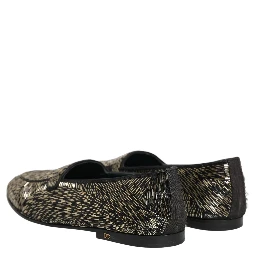 Black Silver Embellished Dress Loafers Shoes