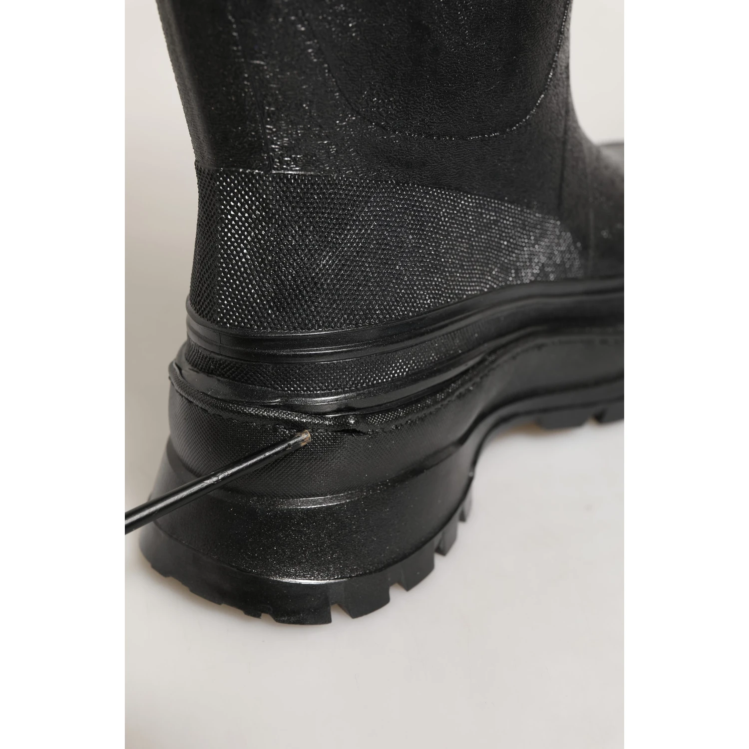 Black PVC Pull On Rain Boots Men Shoes