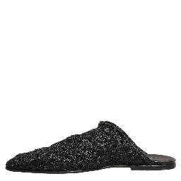 Black Mules Slides Slippers Men Flats Shoes