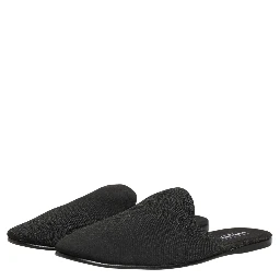 Black Suede Slides Flat Slipper Men Shoes