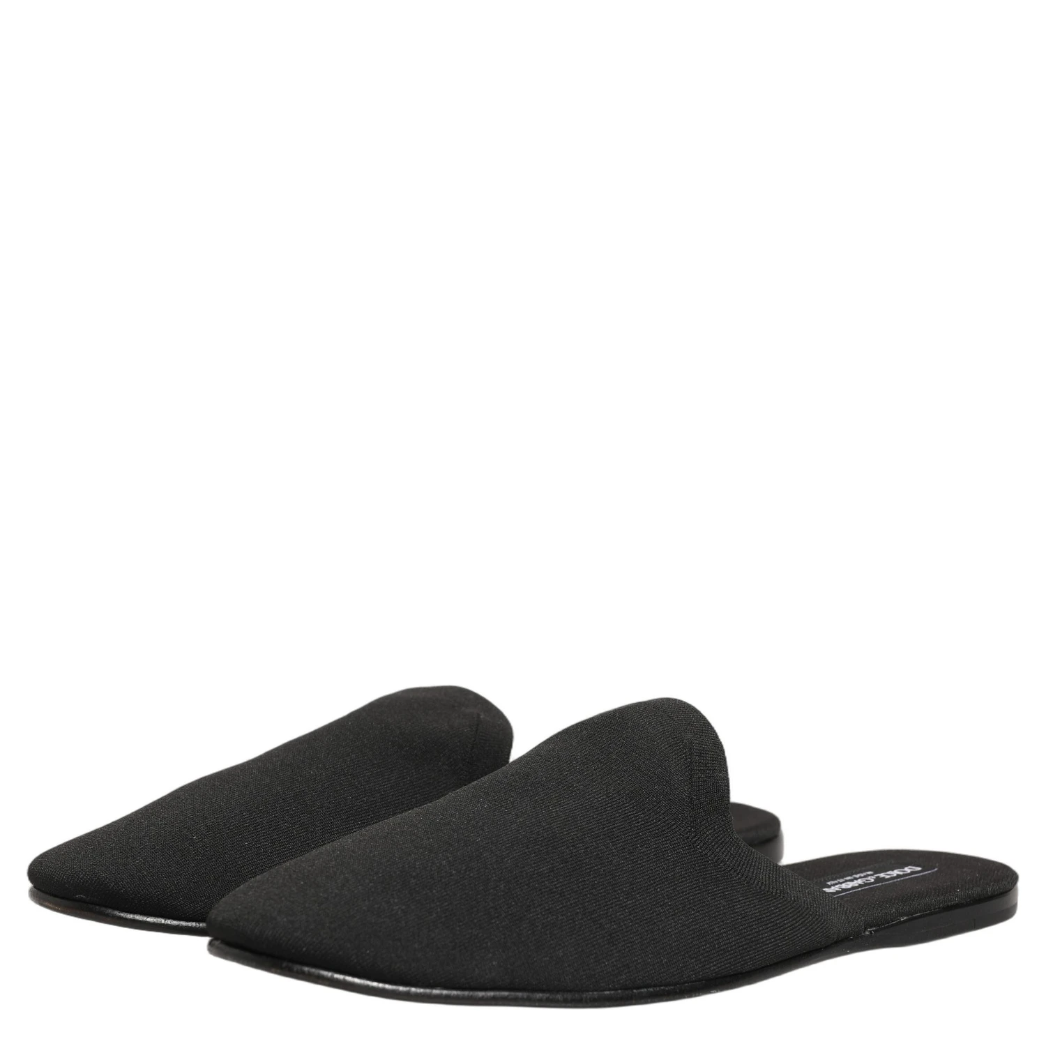 Black Suede Slides Flat Slipper Men Shoes