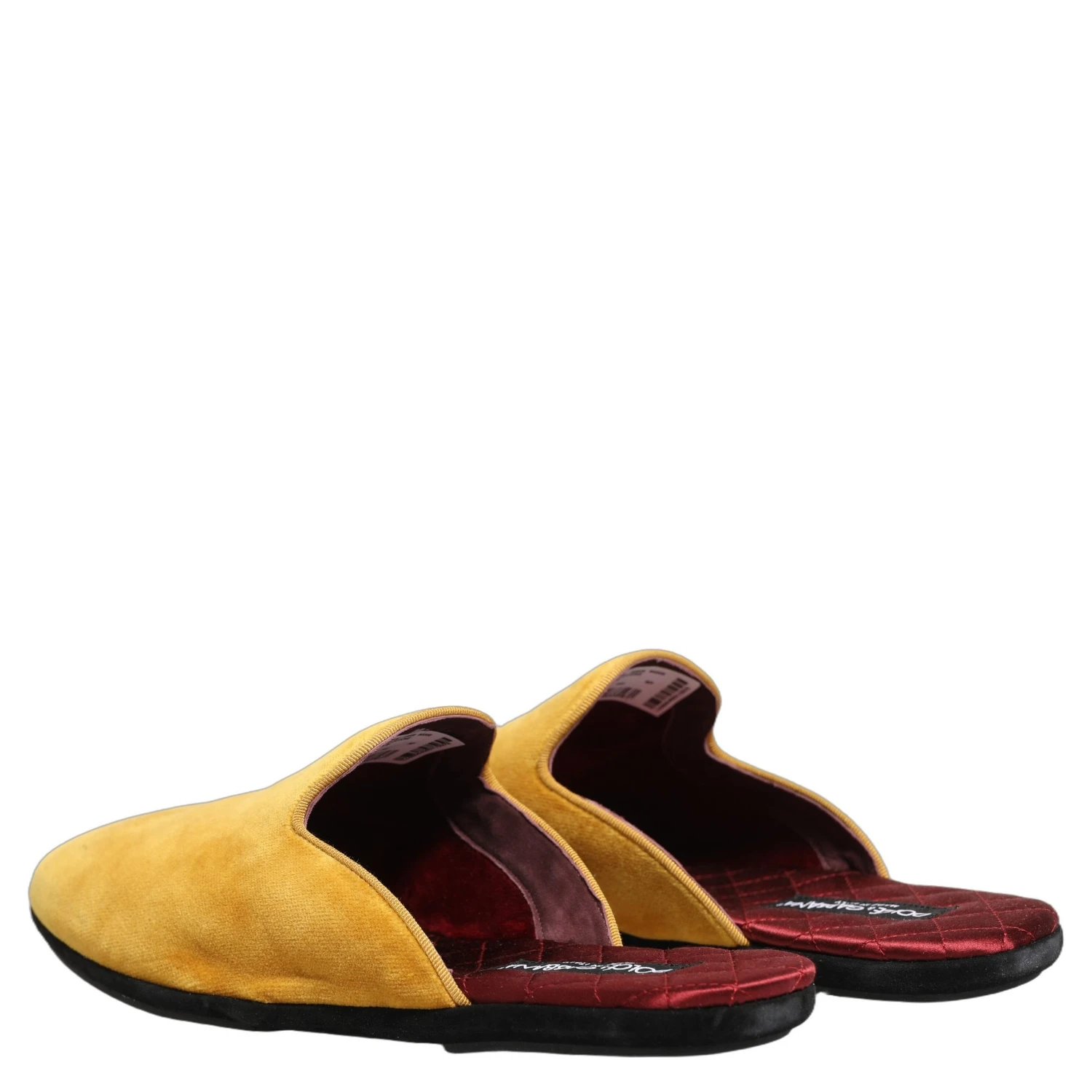 Yellow Suede Slides Flat Slipper Men Shoes